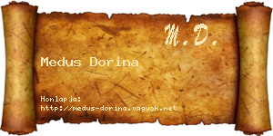 Medus Dorina névjegykártya